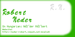 robert neder business card